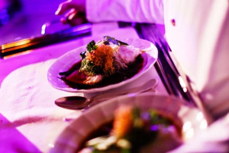 Elegantly served Chinese food, prepared by Park Chinois's Michelin chefs for a Club in Mayfair